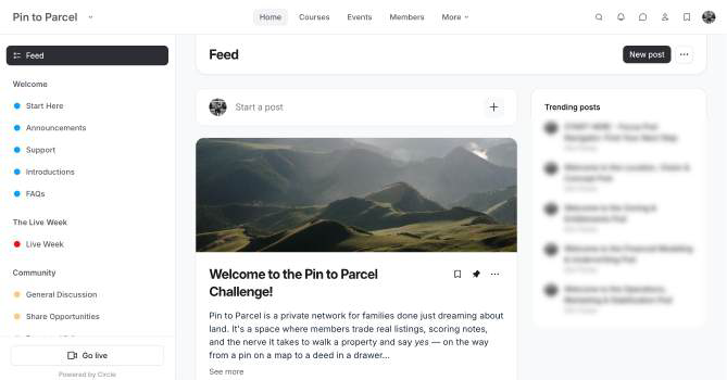 The Pin to Parcel community